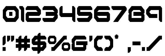Robotaur Condensed Font OTHER CHARS