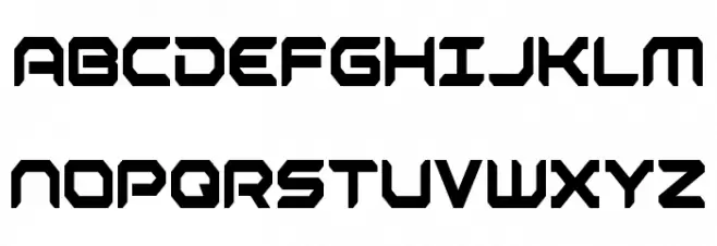 Robotaur Condensed Caratteri MAIUSCOLE