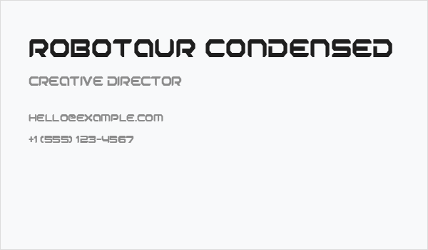 Robotaur Condensed Business Card