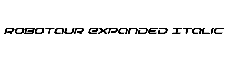 Robotaur Expanded Italic  font caratteri gratis