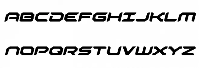 Robotaur Expanded Italic Schriftart Groß