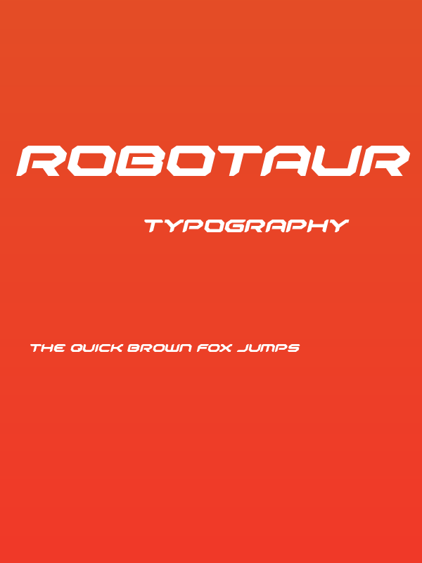 Robotaur Expanded Italic Poster