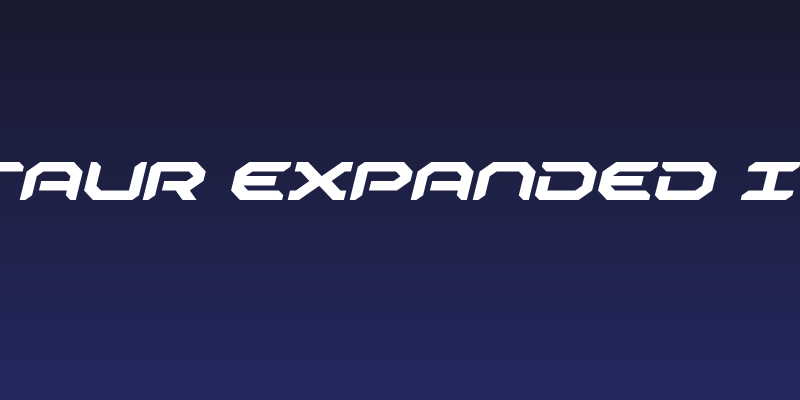 Robotaur Expanded Italic Social Header