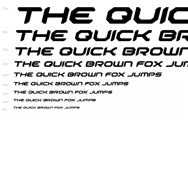 Robotaur Expanded Italic Waterfall