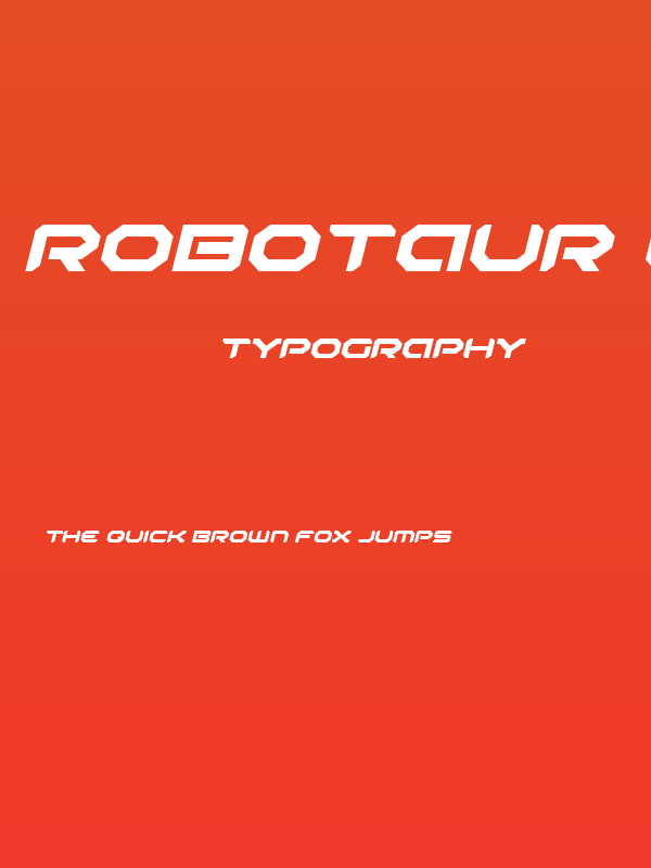 Robotaur Expanded Italic Poster