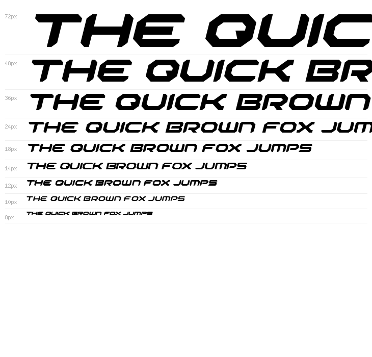 Robotaur Expanded Italic Waterfall