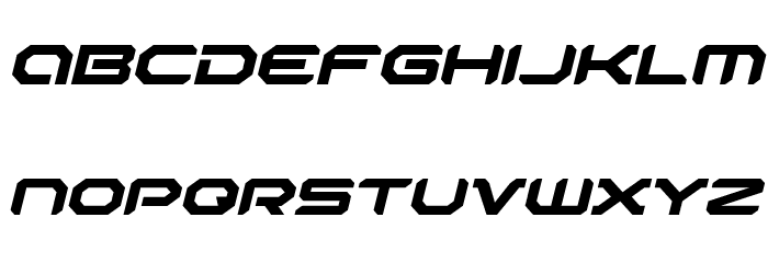 Robotaur Expanded Italic Font LOWERCASE