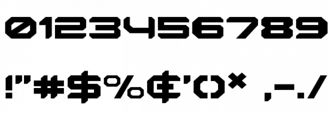 Robotaur Expanded フォント その他の文字