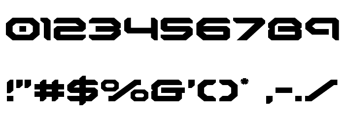 Robotaur Expanded Font OTHER CHARS