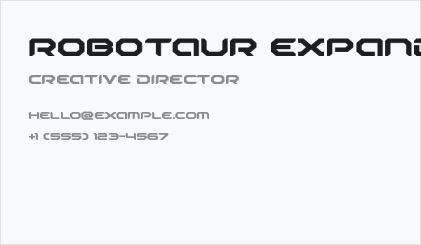 Robotaur Expanded Business Card