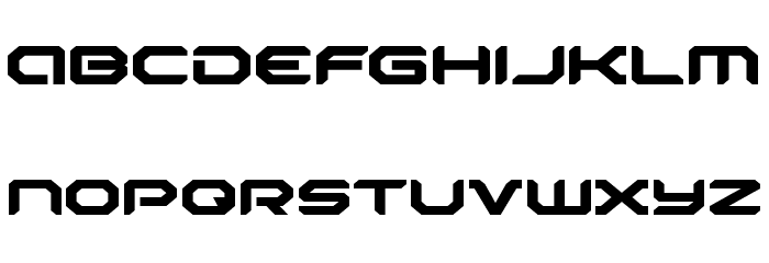 Robotaur Expanded Font LOWERCASE