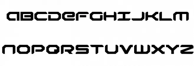Robotaur Expanded फ़ॉन्ट अपरकेस