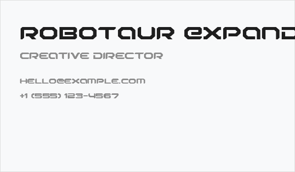 Robotaur Expanded Business Card