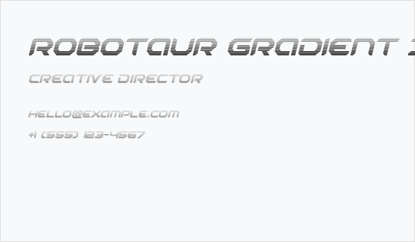 Robotaur Gradient Italic Business Card