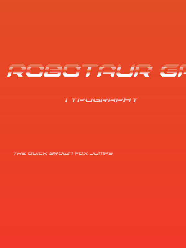Robotaur Gradient Italic Poster
