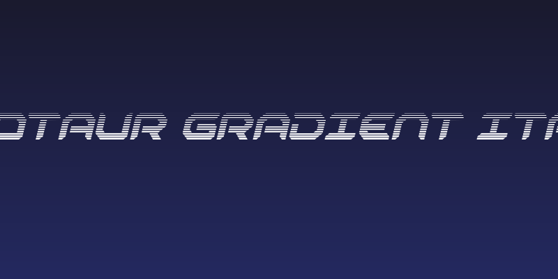 Robotaur Gradient Italic Social Header