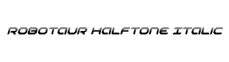 Robotaur Halftone Italic  Free Fonts Download