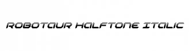 Robotaur Halftone Italic  les polices de caractères gratuit tlcharger