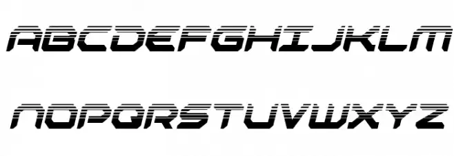 Robotaur Halftone Italic Schriftart Groß