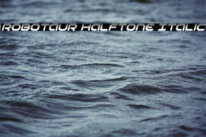Robotaur Halftone Italic Example 2