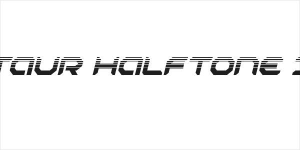 Robotaur Halftone Italic Logo