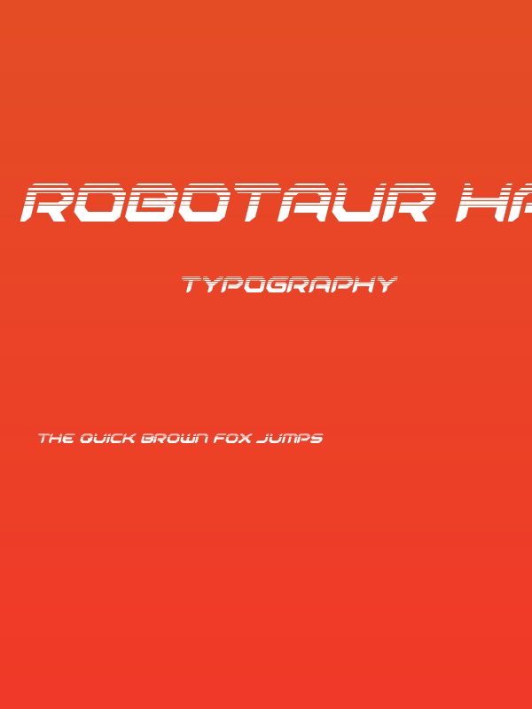 Robotaur Halftone Italic Poster