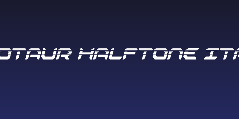 Robotaur Halftone Italic Social Header