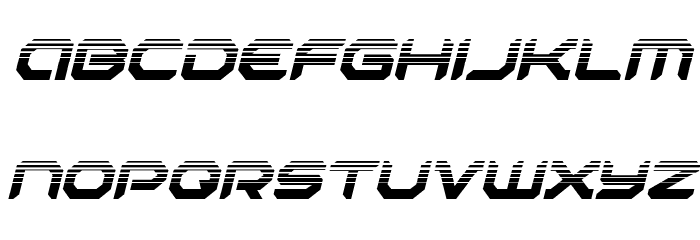 Robotaur Halftone Italic Font LOWERCASE