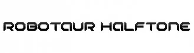 Robotaur Halftone  Frei Schriftart Herunterladen