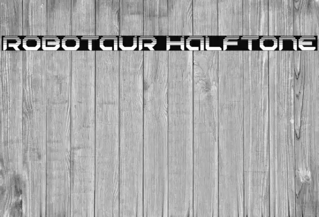 Robotaur Halftone Font examples