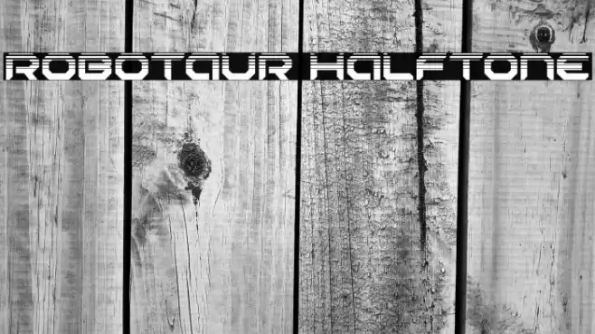 Robotaur Halftone Font examples
