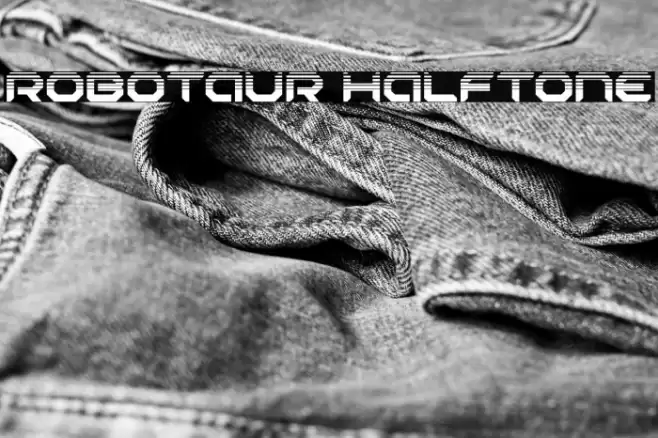 Robotaur Halftone Font examples