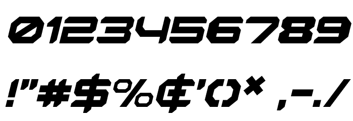 Robotaur Italic Font OTHER CHARS