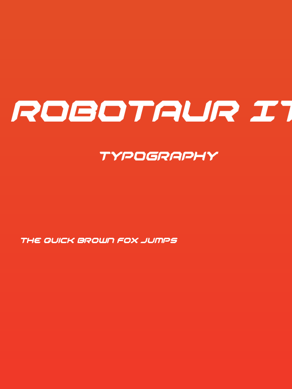 Robotaur Italic Poster
