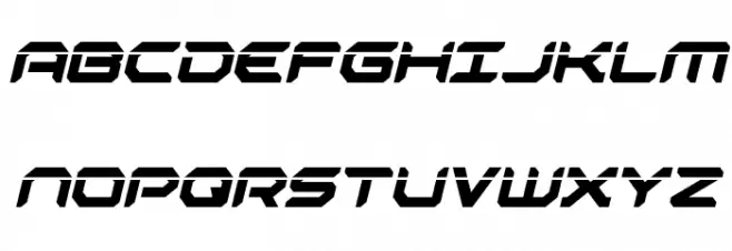 Robotaur Laser Italic Schriftart Groß
