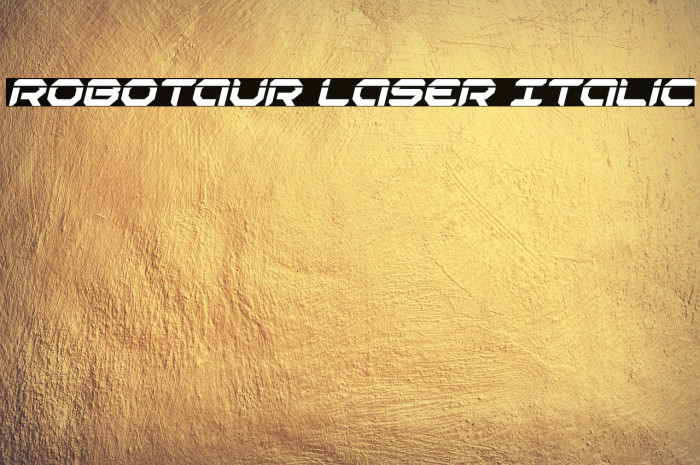 Robotaur Laser Italic Example 1