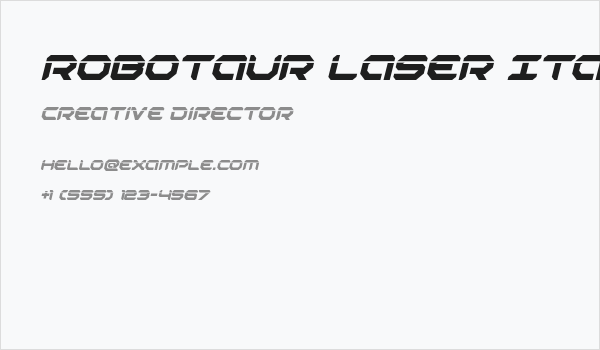 Robotaur Laser Italic Business Card