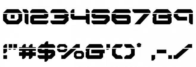 Robotaur Laser Font OTHER CHARS