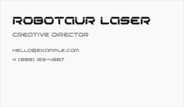 Robotaur Laser Business Card