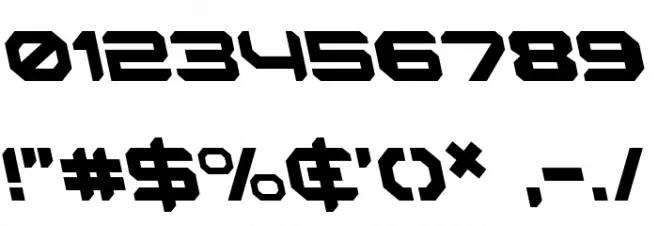 Robotaur Leftalic Font OTHER CHARS