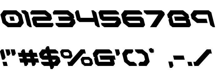Robotaur Leftalic Font OTHER CHARS
