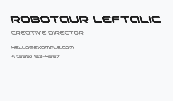 Robotaur Leftalic Business Card
