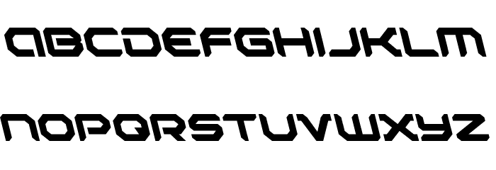 Robotaur Leftalic Font LOWERCASE