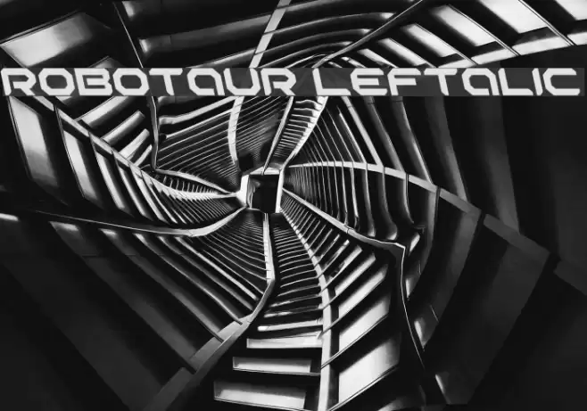 Robotaur Leftalic Font examples