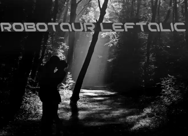 Robotaur Leftalic Font examples
