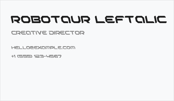 Robotaur Leftalic Business Card