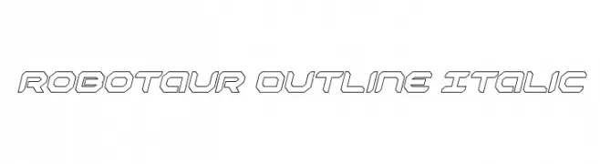 Robotaur Outline Italic  Free Fonts Download