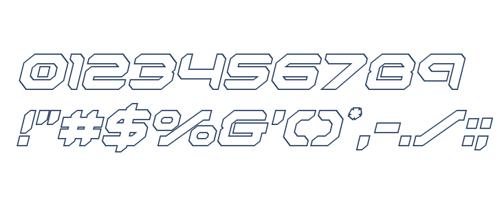 Robotaur Outline Italic Other Characters