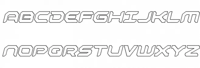 Robotaur Outline Italic 字体 大写