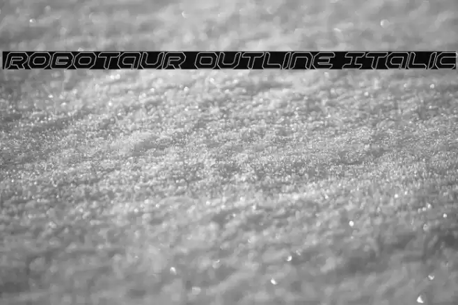Robotaur Outline Italic Font examples